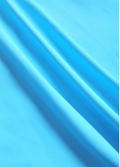 Plus Size Cyan Tropical Plants Print Smocked Tankini Set