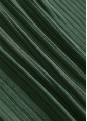 Tropical Plants Print Surplice Olive Green Tankini Set