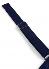 Plus Size Navy Tropical Plants Print Surplice Tankini Set