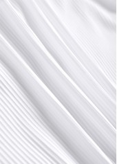 Ruched Jacquard Ruffle White Tankini Set