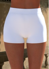 Ruched Jacquard Ruffle White Tankini Set