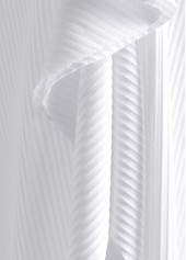 Ruched Jacquard Ruffle White Tankini Set