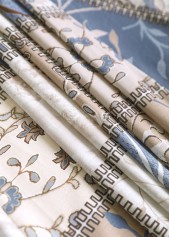 Geometric Print Patchwork Long Sleeve Light Cardigan