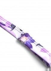 Floral Print Ruched Dark Purple Tankini Set