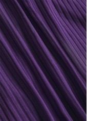 Floral Print Ruched Dark Purple Tankini Set