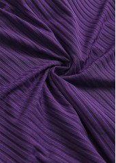 Floral Print Ruched Dark Purple Tankini Set