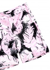 Mid Waisted Light Pink Plus Size Tankini Set