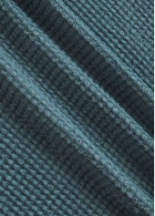 Patchwork Blue Short Sleeve Round Neck T Shirt