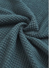 Patchwork Blue Short Sleeve Round Neck T Shirt