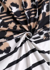 Leopard Dark Camel Long Sleeve Light Cardigan