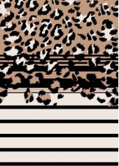 Leopard Dark Camel Long Sleeve Light Cardigan