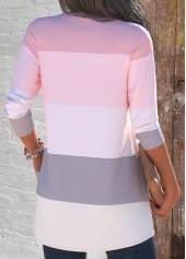 Striped Two Piece Pink Cardigan  and Tank Top