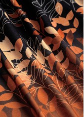 Leaf Print Black Long Sleeve Light Cardigan