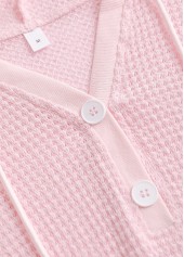 Light Pink Long Sleeve Lace Hoodie