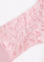 Light Pink Long Sleeve Lace Hoodie