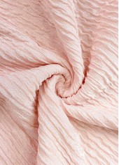 Light Pink Long Sleeve Drawstring Hoodie