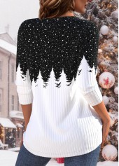 Christmas Criss Cross White Long Sleeve T Shirt