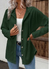 Patchwork Green Long Sleeve Hoodie