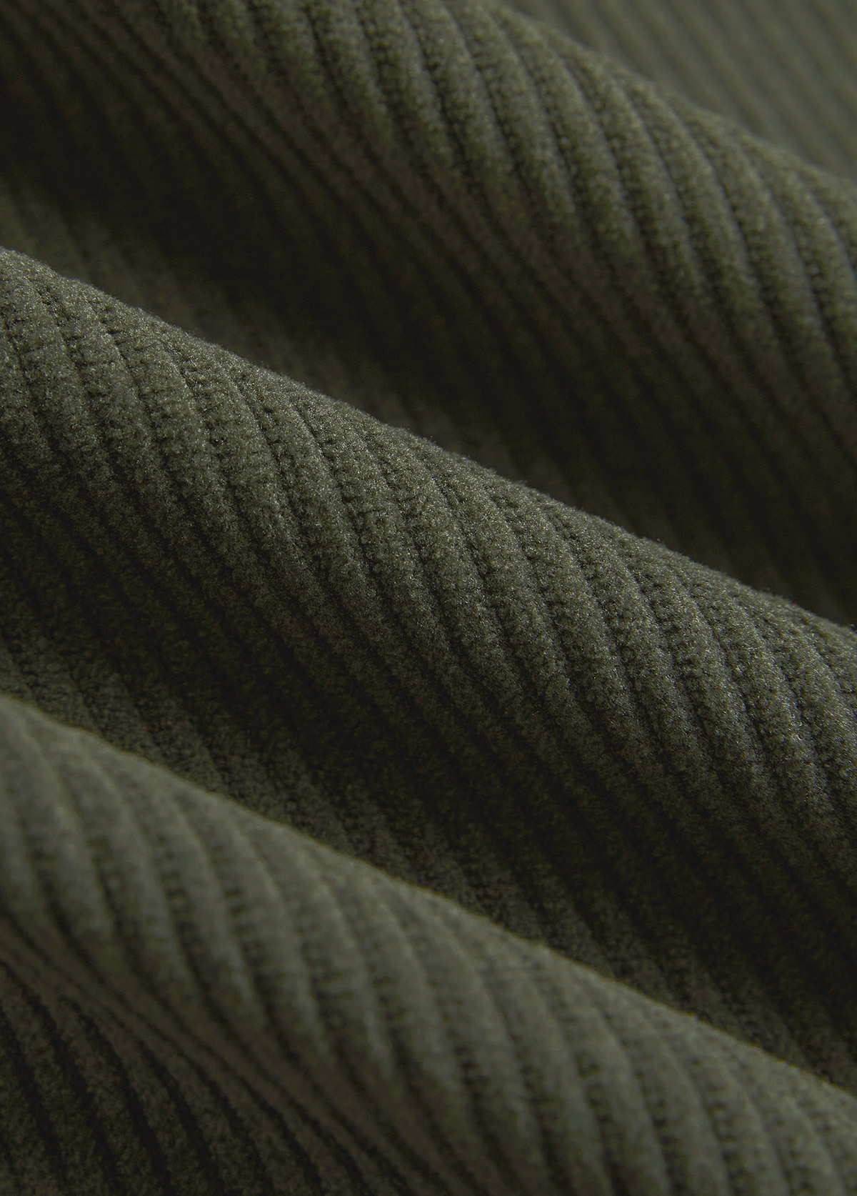 Patchwork Olive Green Sleeveless Shirt Collar Corduroy Waistcoat