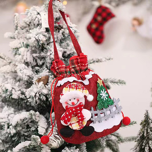 Christmas Tree Design Wine Red Gift Bag USD 9.98