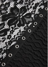 Patchwork Black Long Sleeve Light Cardigan