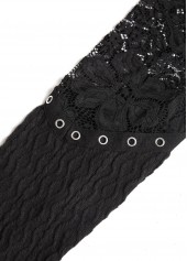 Patchwork Black Long Sleeve Light Cardigan