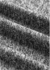 Patchwork Grey Long Sleeve Turn Down Collar Blouse