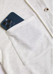Patchwork Light Grey Long Sleeve Hoodie