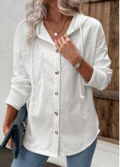 Patchwork Light Grey Long Sleeve Hoodie