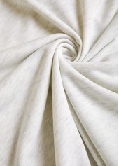 Patchwork Light Grey Long Sleeve Hoodie