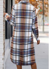 Plaid Tummy Coverage Multi Color Long Sleeve Dress