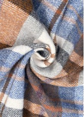 Plaid Tummy Coverage Multi Color Long Sleeve Dress