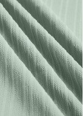 Floral Print Tummy Coverage Sage Green Long Sleeve Dress