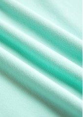 Plaid Patchwork Light Green Long Sleeve Hoodie