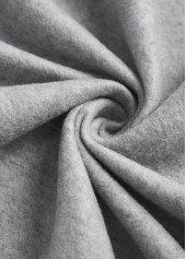 Patchwork Grey Long Sleeve Hooded Coat