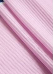 Striped Zipper Dusty Blue Long Sleeve Sweatshirt