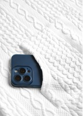 Pocket Split White Long Sleeve Hoodie