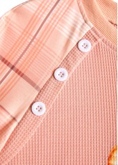 Halloween Dusty Pink Plus Size Patchwork Long Sleeve Sweatshirt