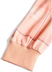 Halloween Dusty Pink Plus Size Patchwork Long Sleeve Sweatshirt