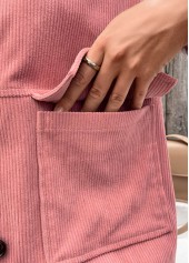 Plus Size Dusty Pink Corduroy Waistcoat