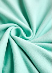 Striped Pumpkin Print Button Mint Green Long Sleeve Sweatshirt