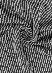 Patchwork Grey Long Sleeve Turn Down Collar Coat