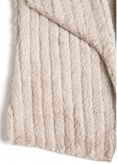 Plush Light Camel Sleeveless Turn Down Collar Waistcoat