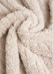 Plush Light Camel Sleeveless Turn Down Collar Waistcoat