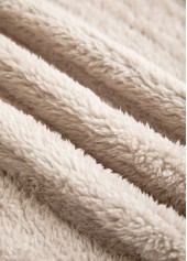 Plush Light Camel Sleeveless Turn Down Collar Waistcoat