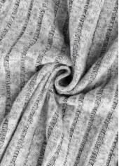 Grey Elastic Waist High Waisted Straight Leg Pants