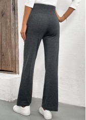 Drawstring Drawastring Grey High Waisted Pants