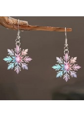 Christmas Multi Color Snowflake Acrylic Earrings