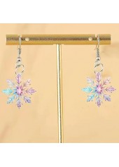 Christmas Multi Color Snowflake Acrylic Earrings