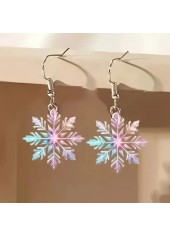 Christmas Multi Color Snowflake Acrylic Earrings